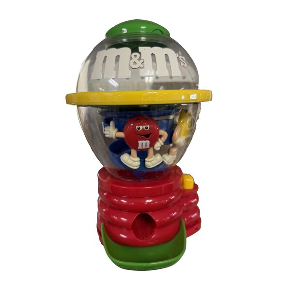 M&M's Collectible Spinning Candy Dispenser & Blue M&M Plush Drummer Lot of 2 - Picture 6 of 15